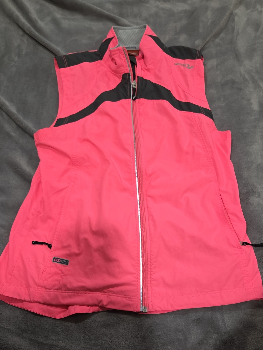 Saucony Bright Pink & Black Women's Running Vest